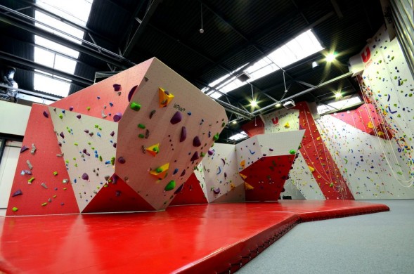 Bouldering wall at the Urock Climbing and Sports Centre, Toruń